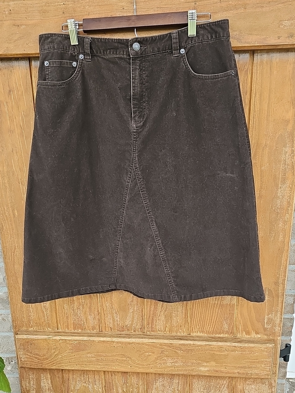 Lands End Brown A Line Skirt